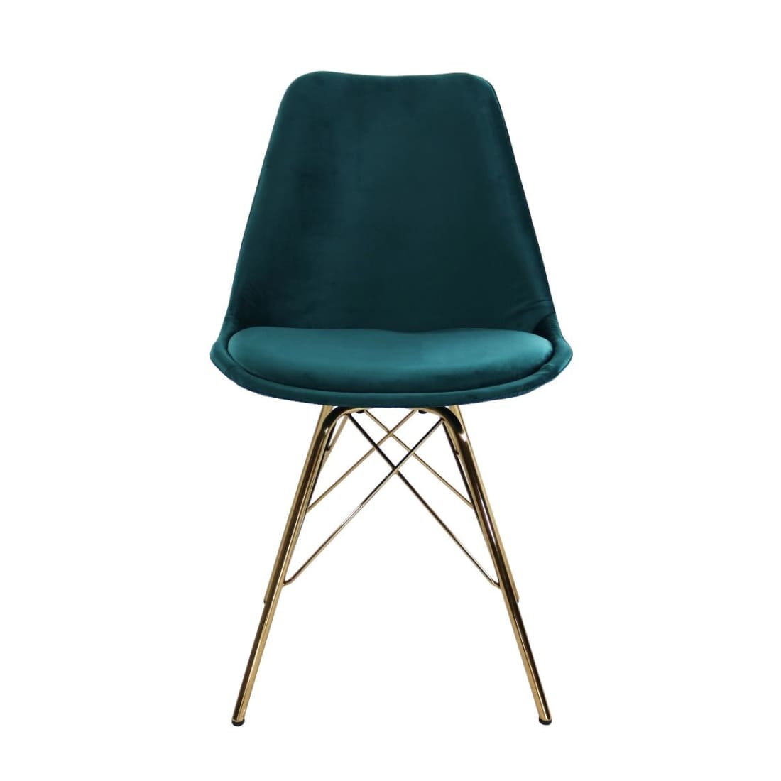 Kick Kuipstoel Velvet Goud Frame - Blauw - Velvet