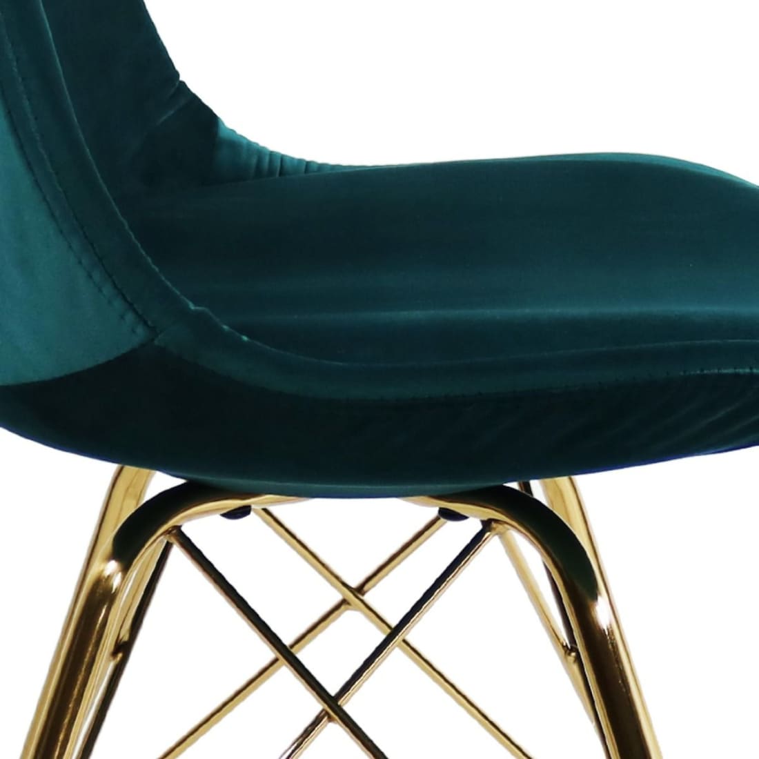 Kick Kuipstoel Velvet Goud Frame - Blauw - Velvet