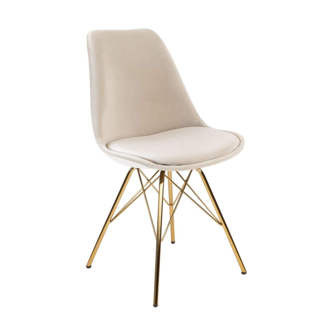 Kick Kuipstoel Velvet Goud Frame - Champagne - Velvet