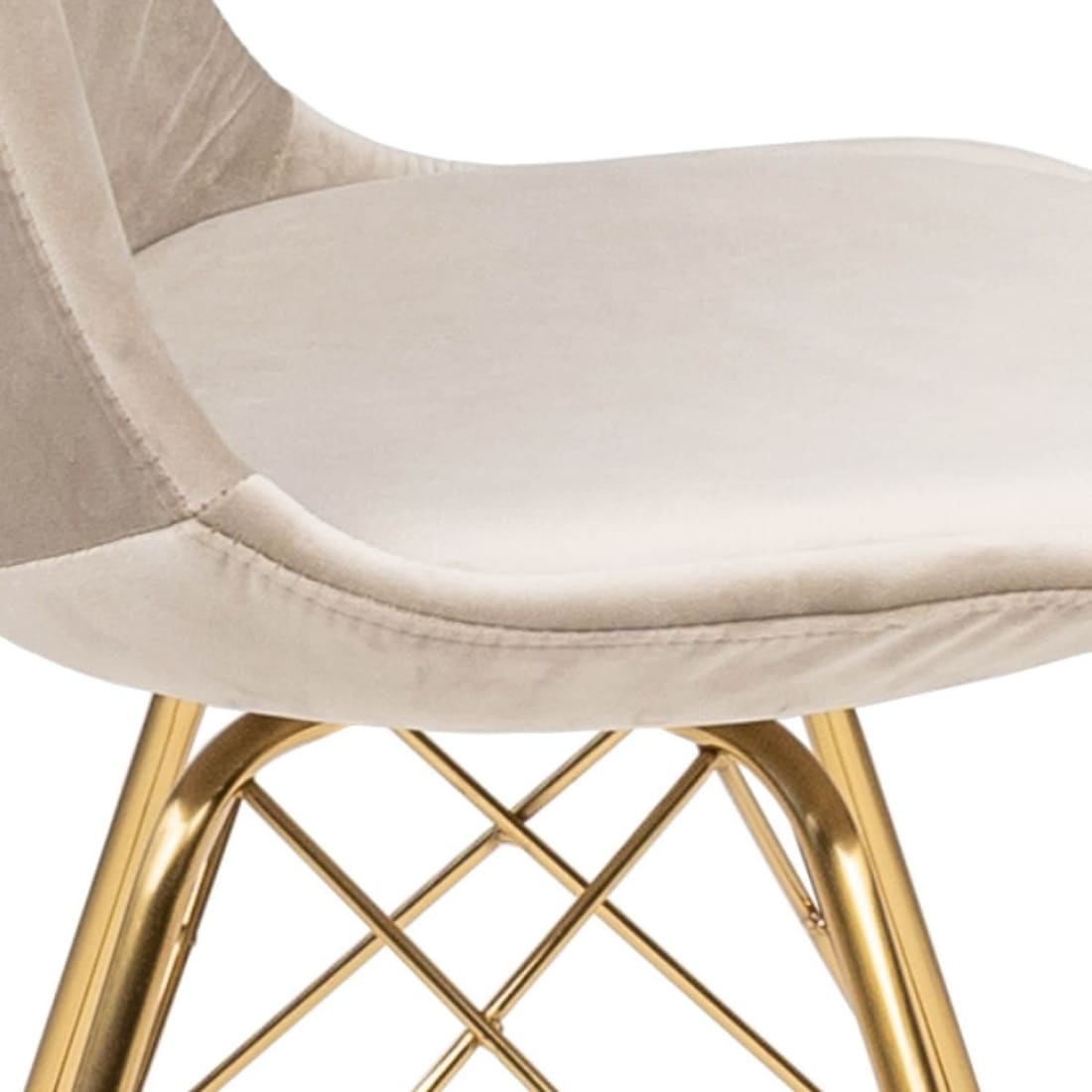 Kick Kuipstoel Velvet Goud Frame - Champagne - Velvet