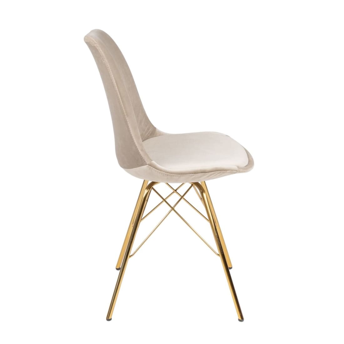 Kick Kuipstoel Velvet Goud Frame - Champagne - Velvet