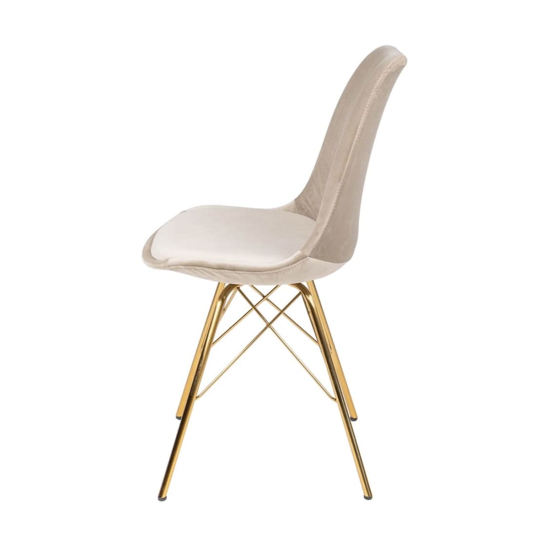 Kick Kuipstoel Velvet Goud Frame - Champagne - Velvet