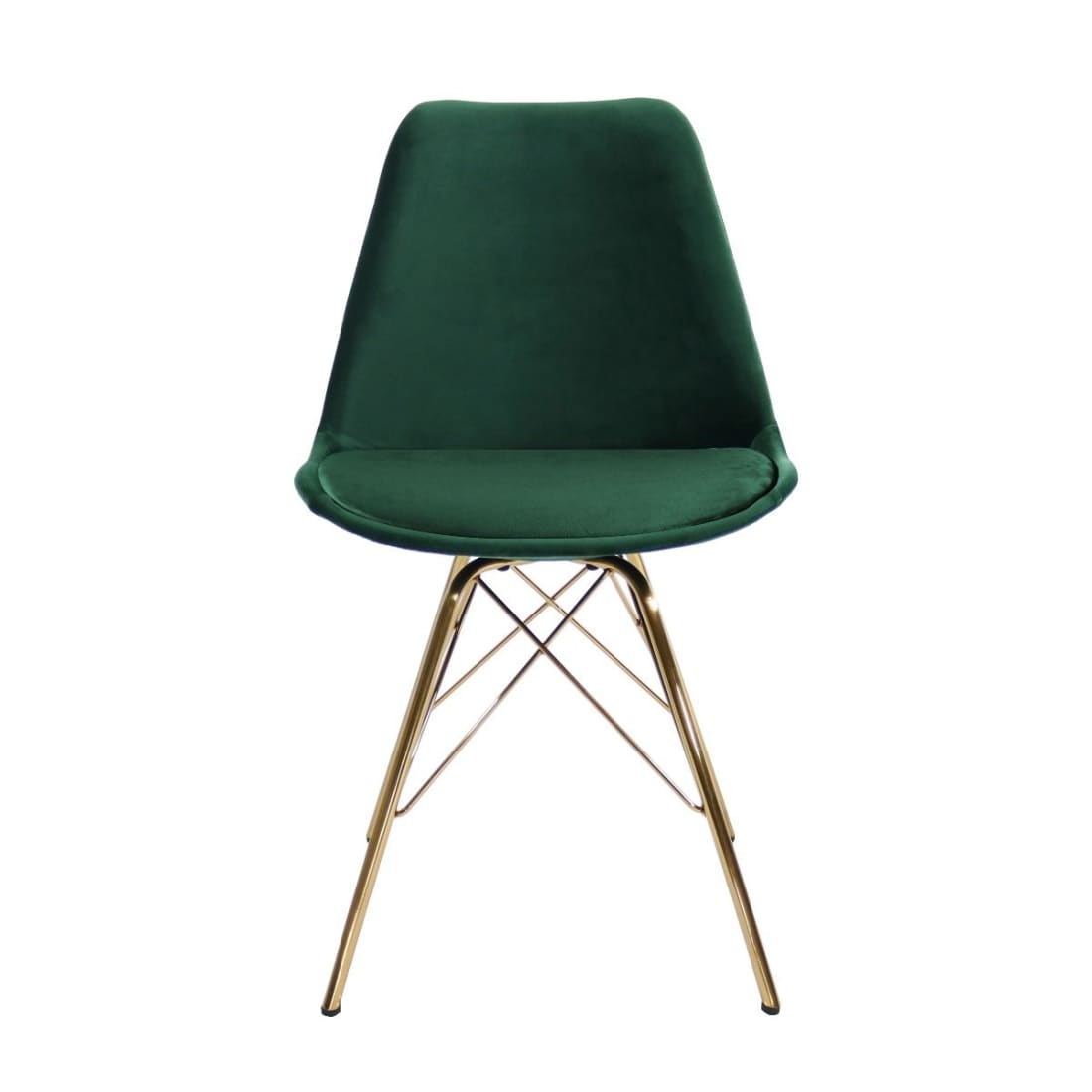 Kick Kuipstoel Velvet Goud Frame - Donkergroen - Velvet