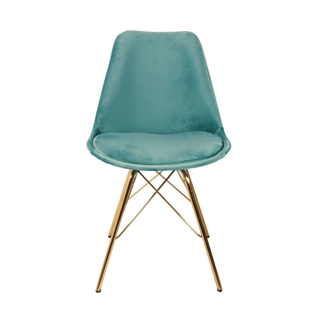 Kick Kuipstoel Velvet Goud Frame - Mintgroen - Velvet