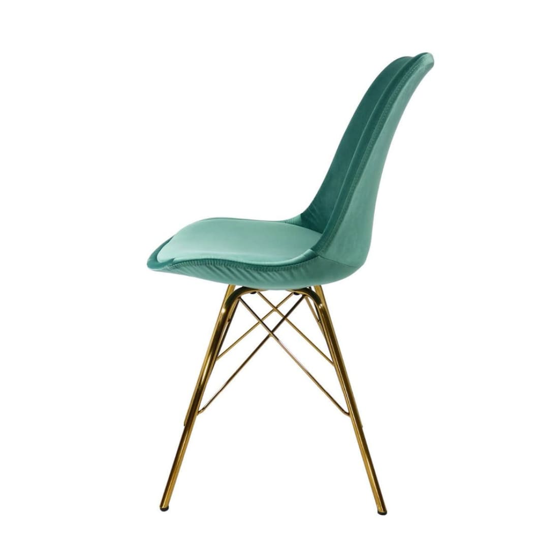 Kick Kuipstoel Velvet Goud Frame - Mintgroen - Velvet