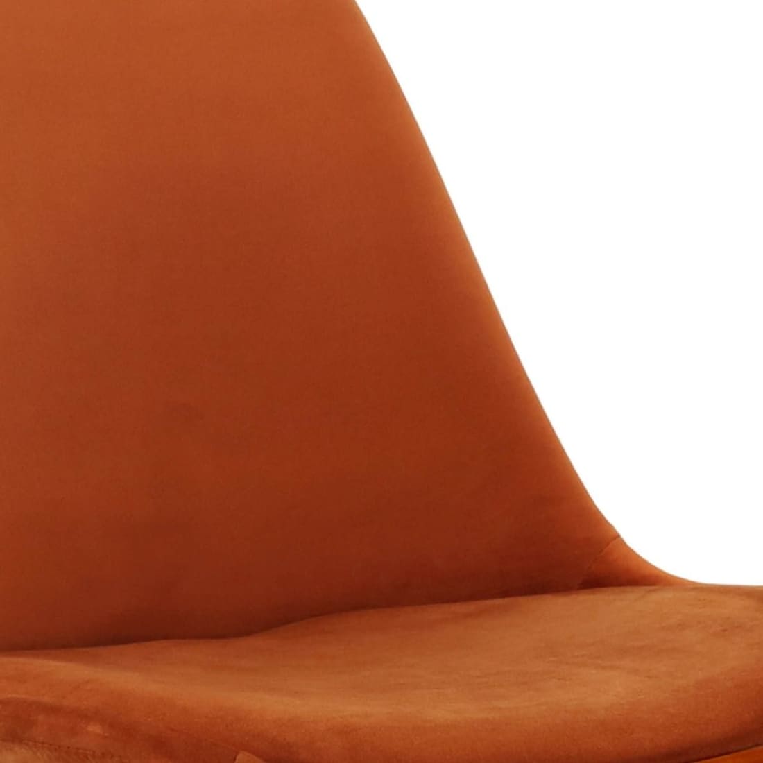 Kick Kuipstoel Velvet Goud Frame - Oranje - Velvet