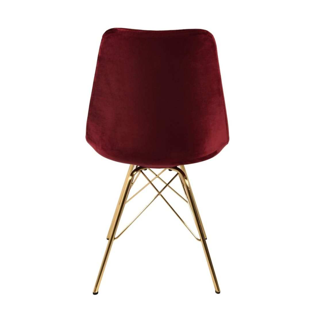 Kick Kuipstoel Velvet Goud Frame - Rood - Velvet