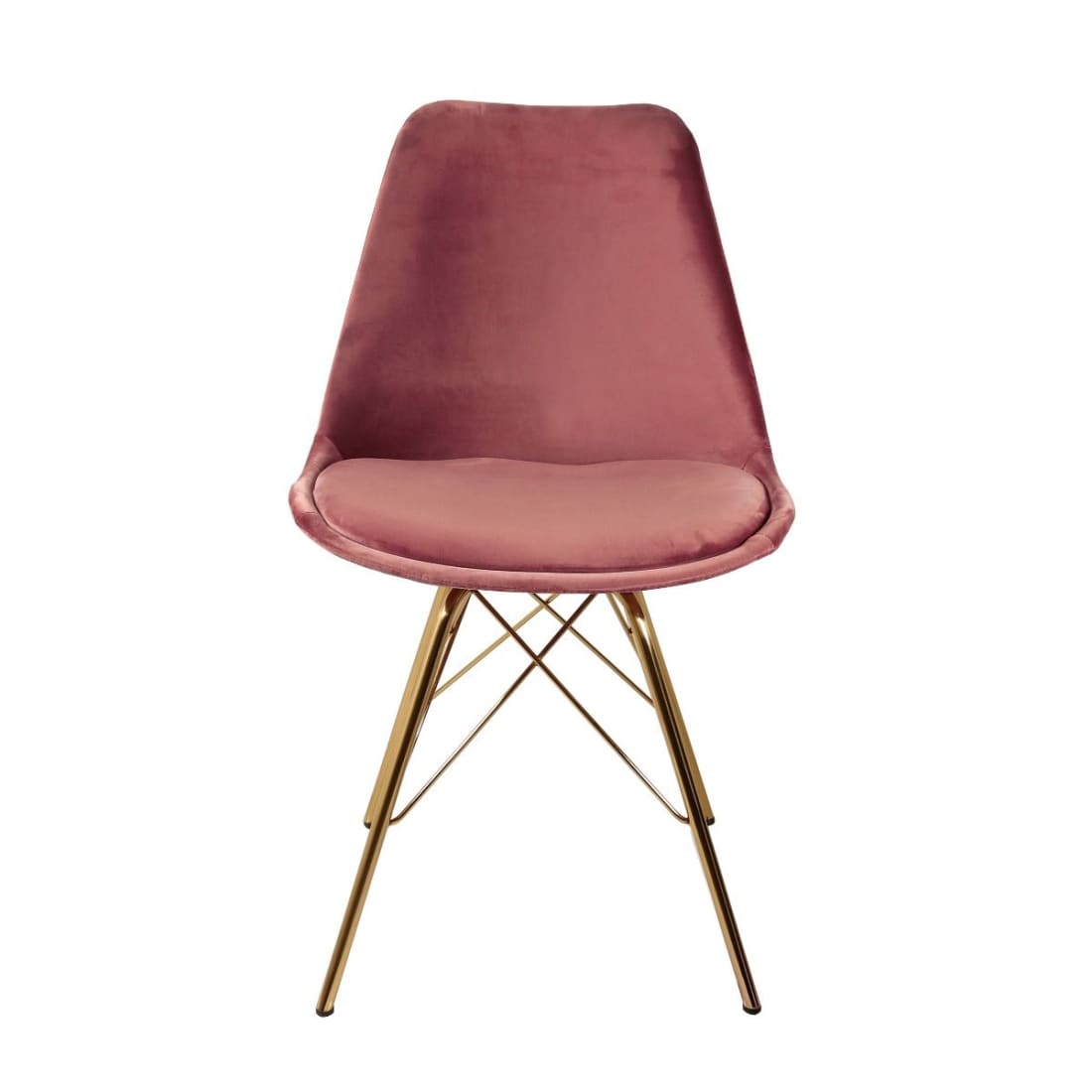 Kick Kuipstoel Velvet Goud Frame - Roze - Velvet