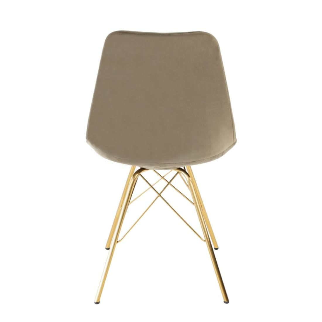 Kick Kuipstoel Velvet Goud Frame - Taupe - Velvet