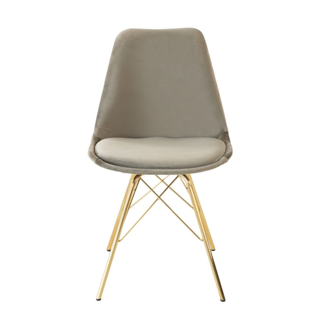 Kick Kuipstoel Velvet Goud Frame - Taupe - Velvet