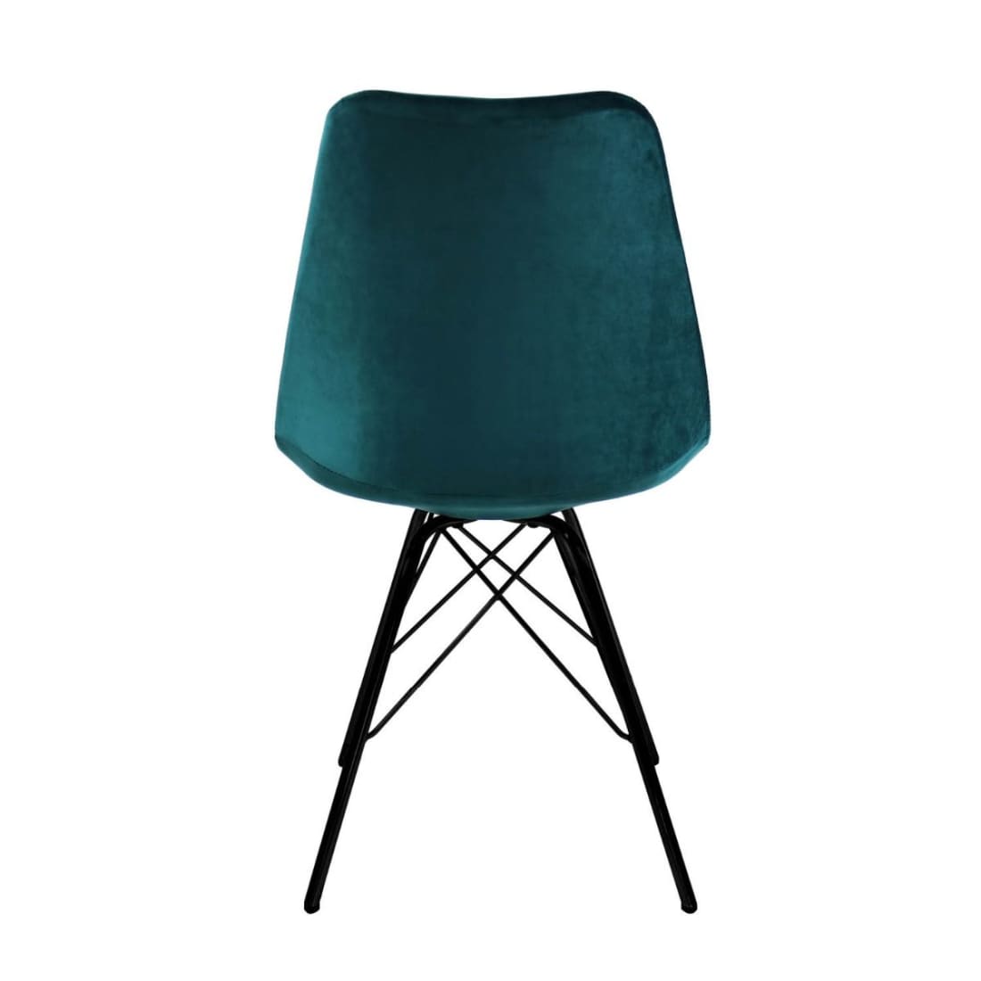 Kick Kuipstoel Velvet Zwart Frame - Blauw - Velvet