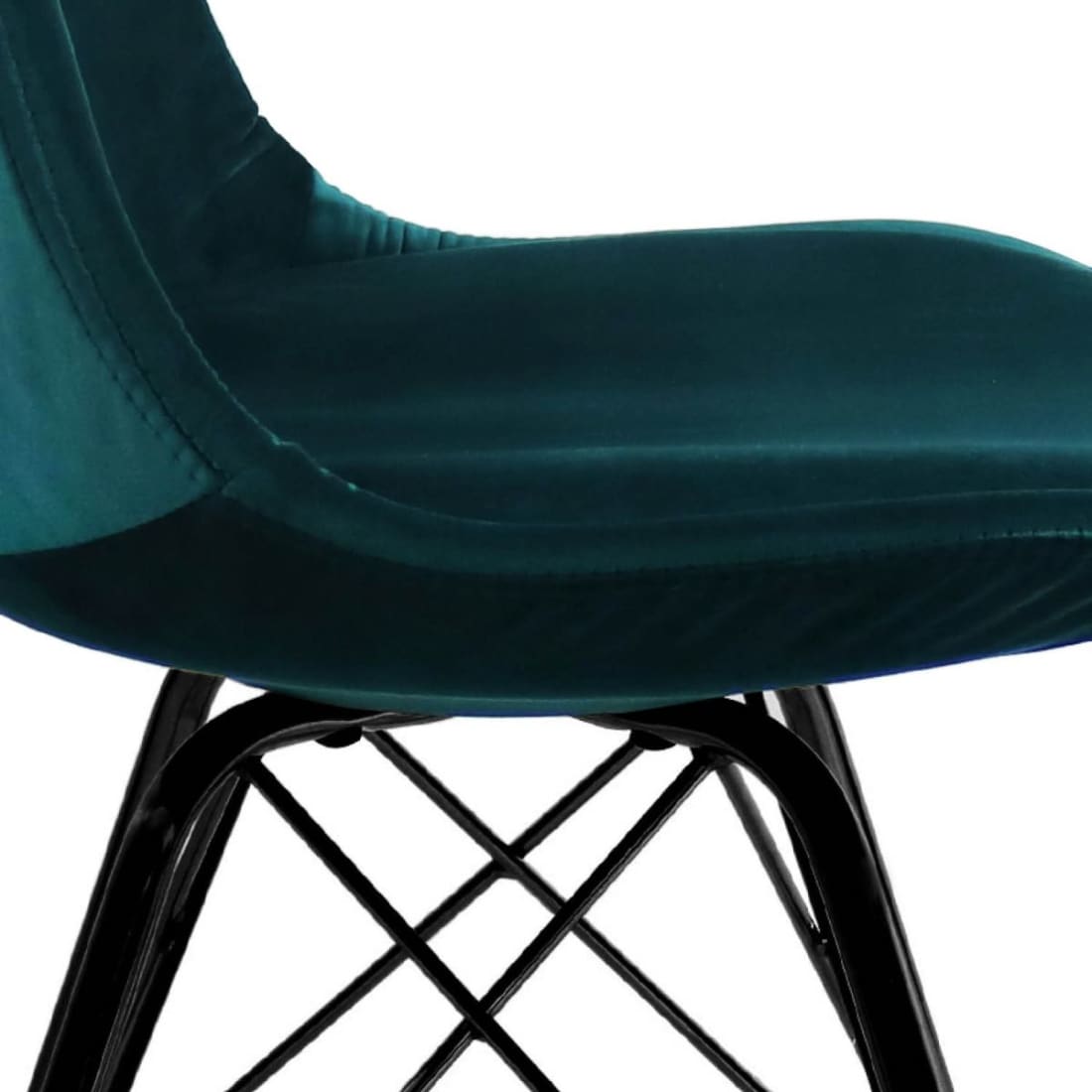 Kick Kuipstoel Velvet Zwart Frame - Blauw - Velvet