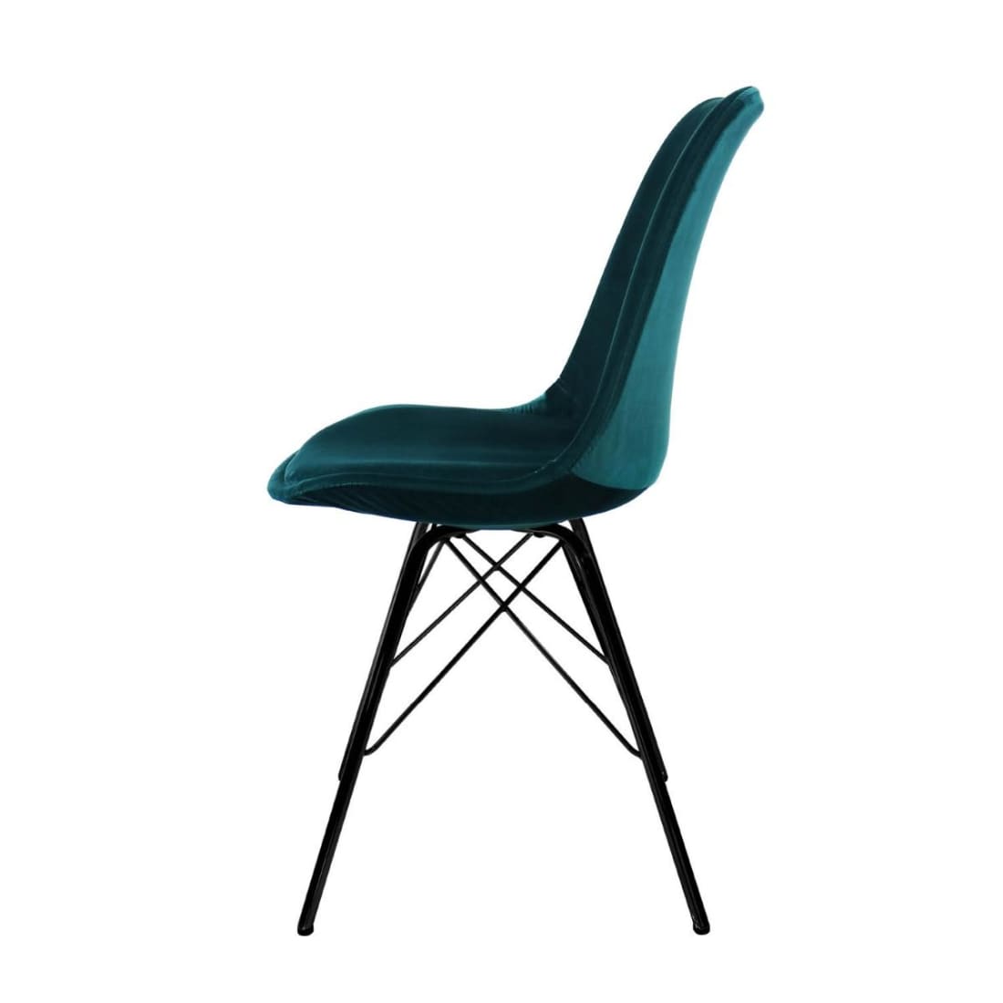 Kick Kuipstoel Velvet Zwart Frame - Blauw - Velvet
