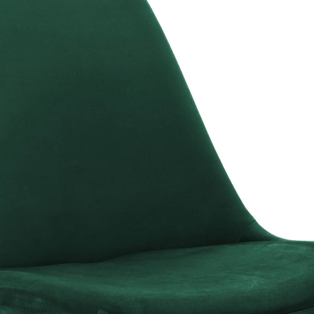 Kick Kuipstoel Velvet Zwart Frame - Donkergroen - Velvet