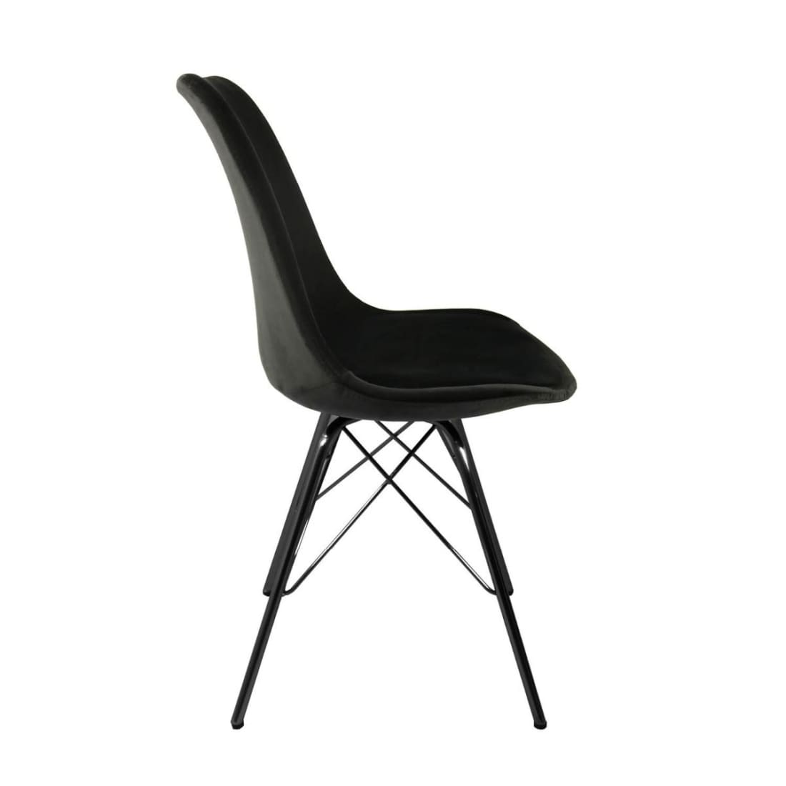 Kick Kuipstoel Velvet Zwart Frame - Zwart - Velvet