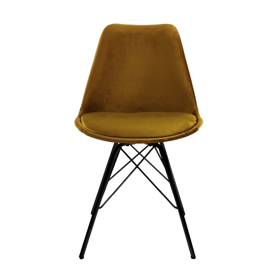 Kick Kuipstoel Velvet Zwart Frame - Goud - Velvet