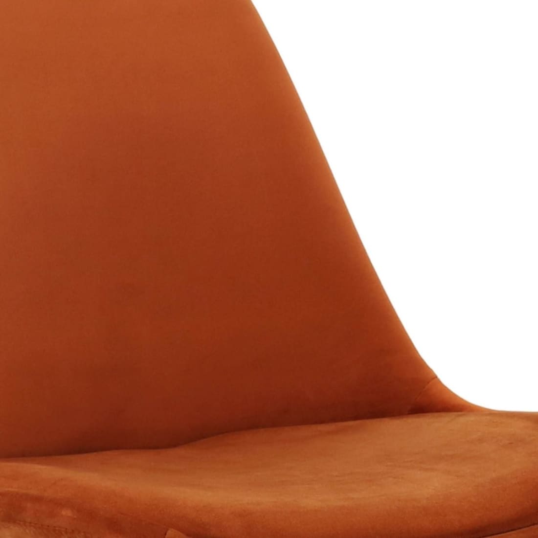 Kick Kuipstoel Velvet Zwart Frame - Oranje - Velvet