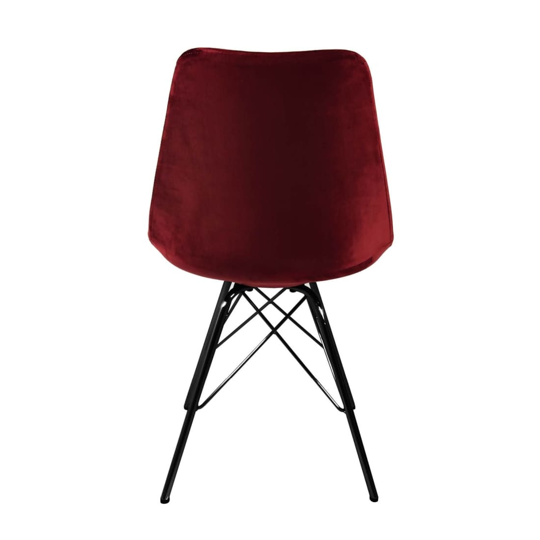Kick Kuipstoel Velvet Zwart Frame - Rood - Velvet