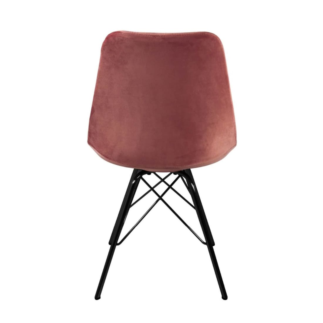 Kick Kuipstoel Velvet Zwart Frame - Roze - Velvet