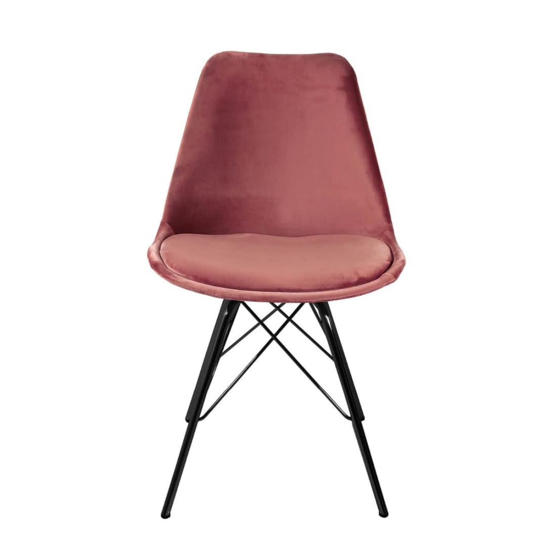 Kick Kuipstoel Velvet Zwart Frame - Roze - Velvet