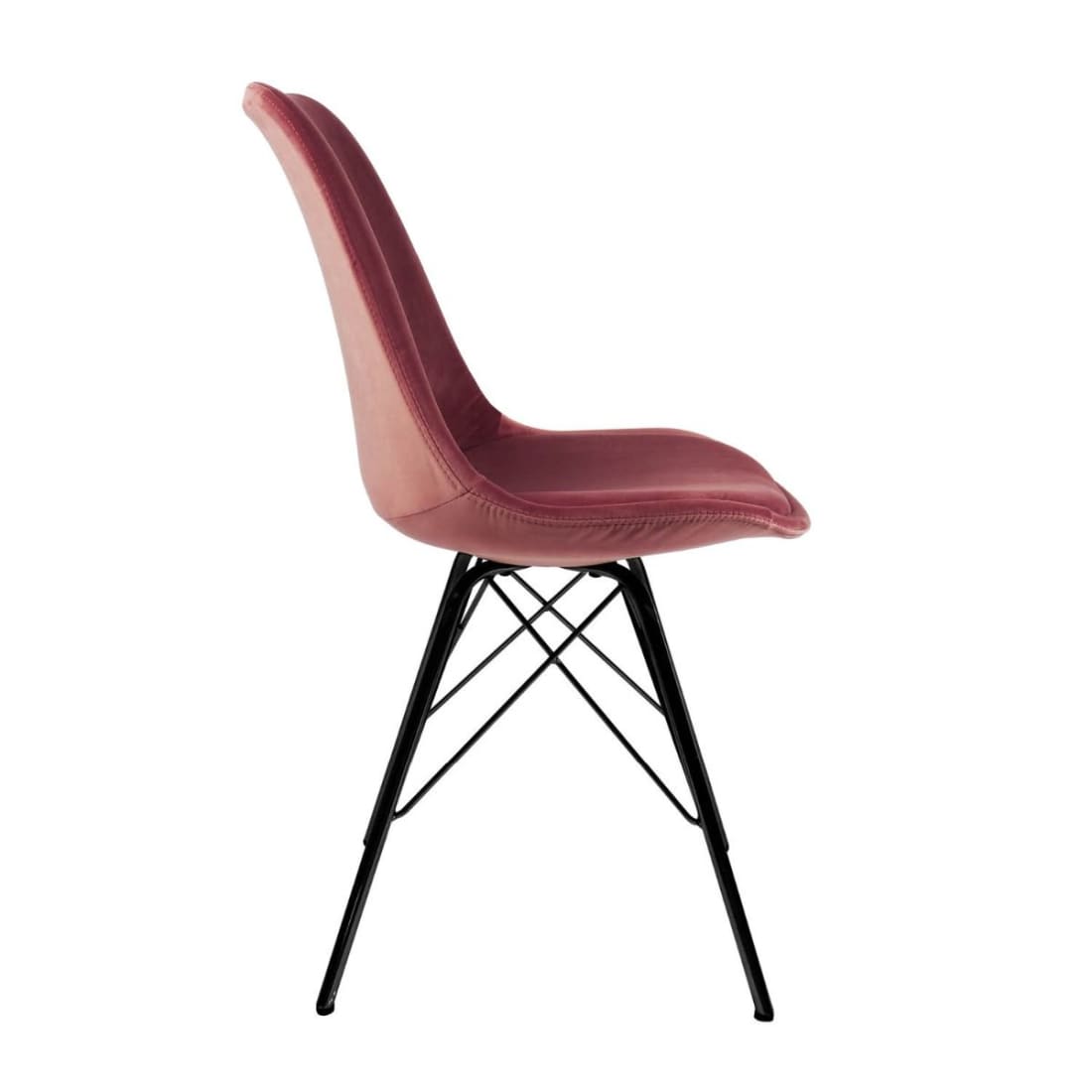 Kick Kuipstoel Velvet Zwart Frame - Roze - Velvet