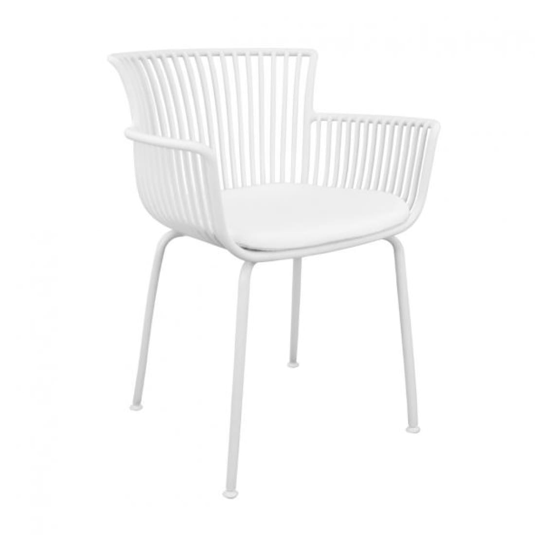 Kick Tuinstoel Otis - Wit - Kunststof eetkamerstoelen