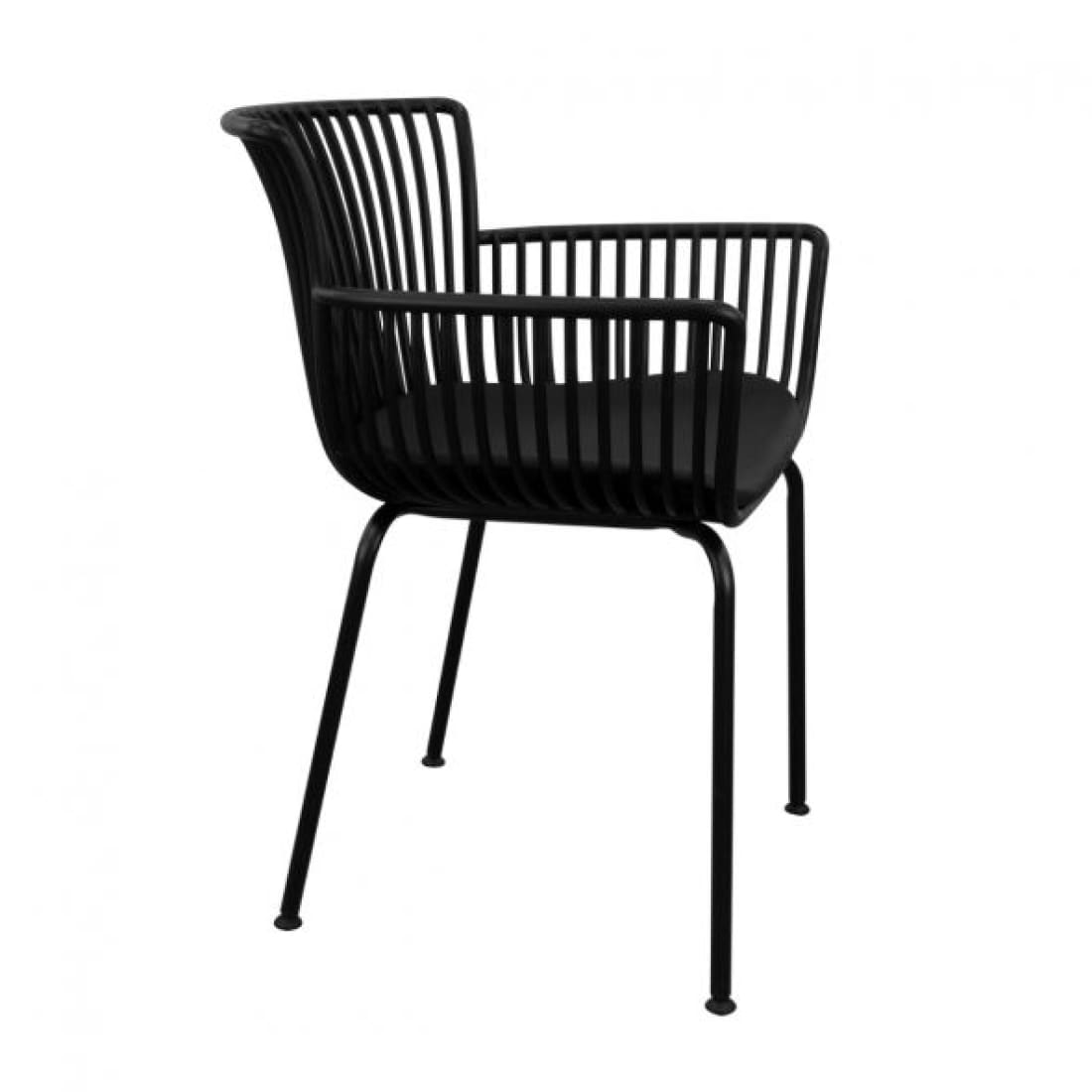 Kick Tuinstoel Otis - Zwart - Kunststof eetkamerstoelen