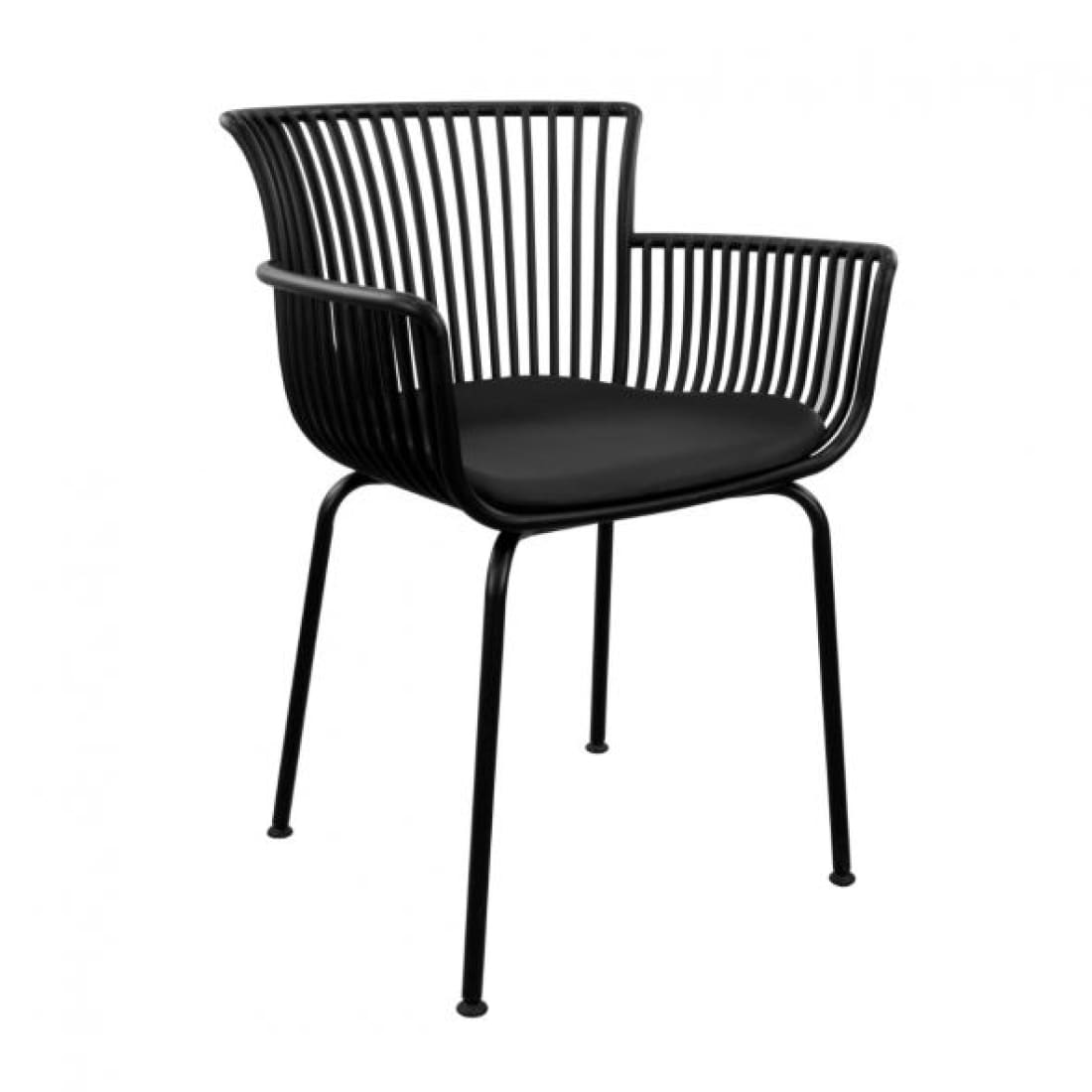 Kick Tuinstoel Otis - Zwart - Kunststof eetkamerstoelen