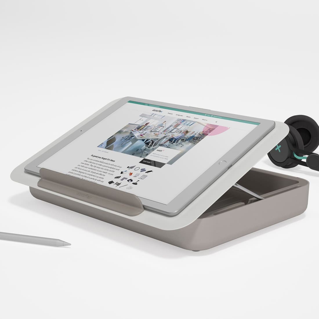 Notebooksteun Ergonomische Toolbox Wit Dataflex Bento Laptopstandaard Woonliving 