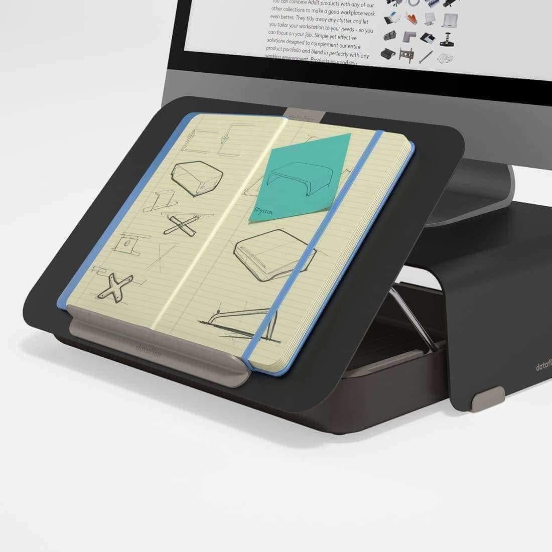 Notebooksteun Ergonomische Toolbox Zwart Dataflex Bento Laptopstandaard DataFlex 