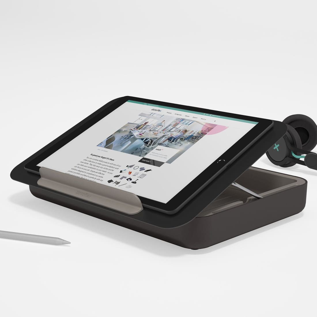 Notebooksteun Ergonomische Toolbox Zwart Dataflex Bento Laptopstandaard DataFlex 