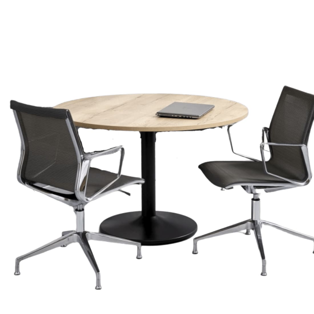 Manager Ronde Vergadertafel Ø120CM 4 personen - Licht Eiken 