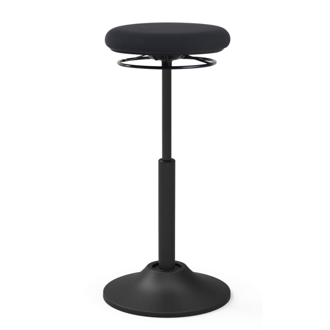 Mango Zwart Stof 540-795mm gasveer voet - Zit-sta krukken