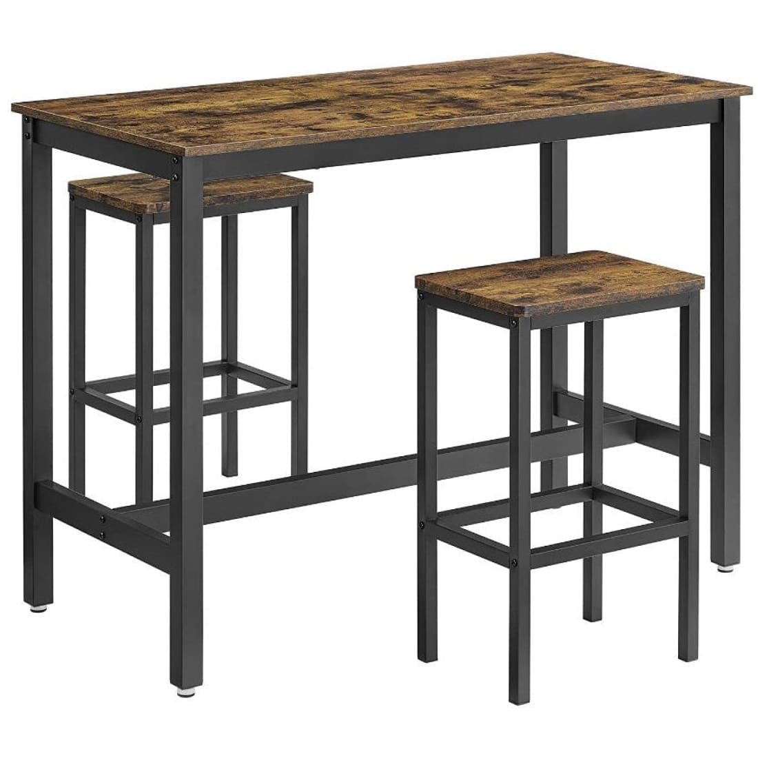 Mazazu - Bartafel met barstoelen - Barkrukken set van 2 -