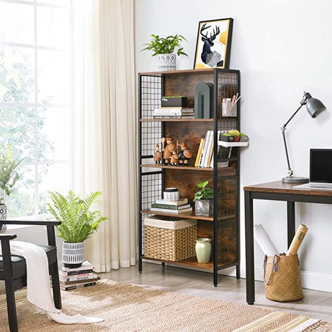 Mazazu - Boekenkast - Boekenrek - Industrieel - Spaanplaat -