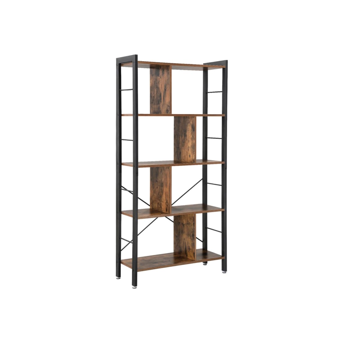 Mazazu -boekenplank met 4 niveaus vrijstaande plank