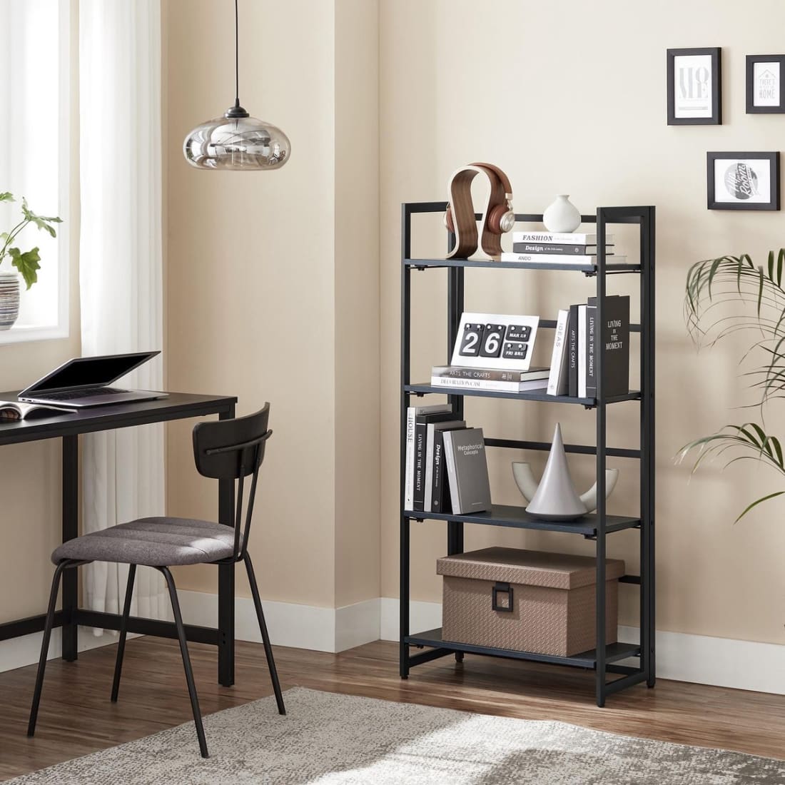 Bureau Boekenplank 2-laags Organizer (94,5 x 24,1 x 73,4 cm) Tafelplanken Bureau Organizer Display Plank Gemaakt van Spaanplaat met Antislip Voetjes, voor Kantoor Slaapzaal, Wit | NL