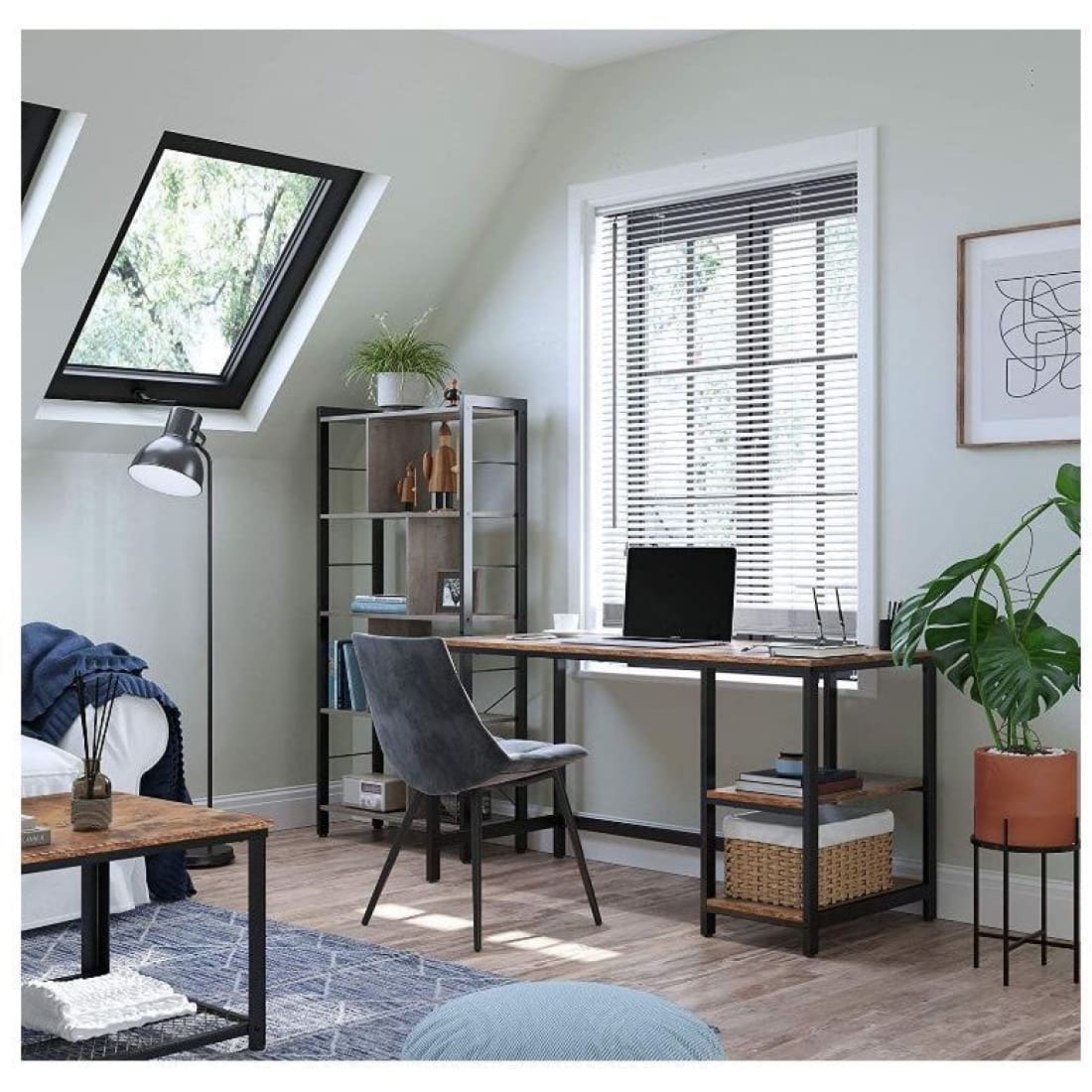Mazazu - Computertafel - Bureau - Twee planken - Industrieel