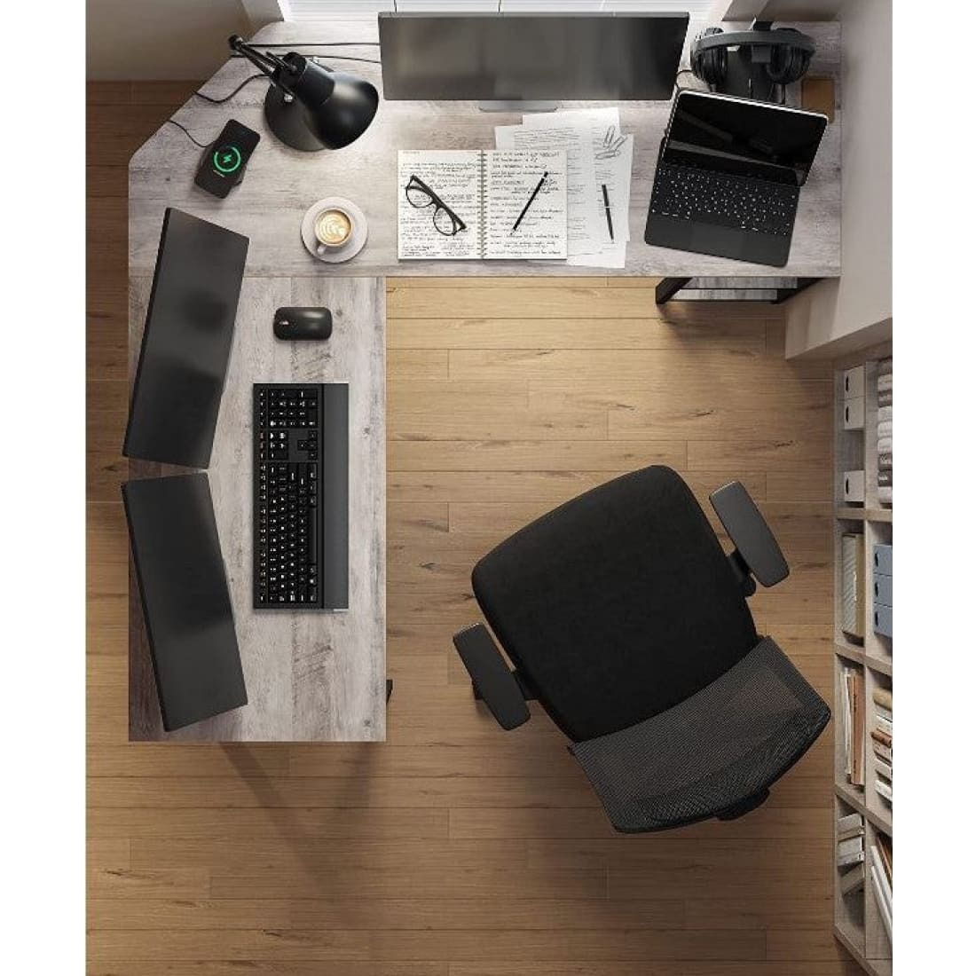 Mazazu- Laptoptafel - Computerbureau - Industrieel - Hout -
