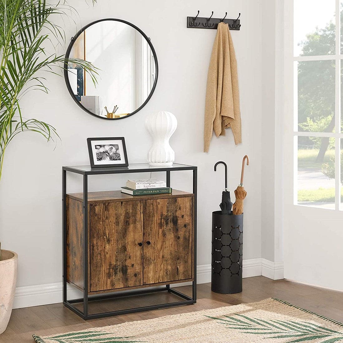 Mazuza - Dressoir kast - Opbergkast met deuren - Bruin -