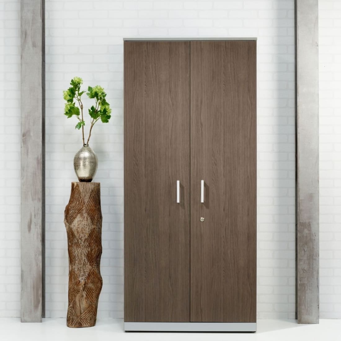 Modulaire Draaideurkast Antraciet Eiken 200 x 90 cm - 