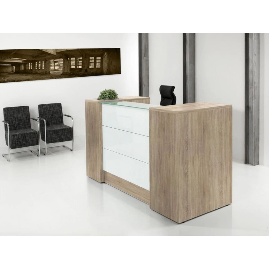 Ontvangstbalie Manage IT 188 cm - Robson Eiken - Receptie 