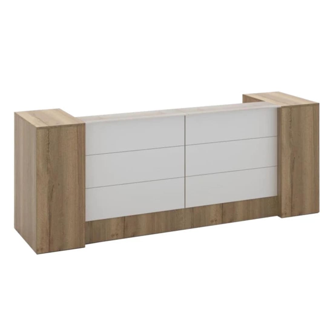 Ontvangstbalie Manage IT 288 cm - Natuurlijk Eiken - 