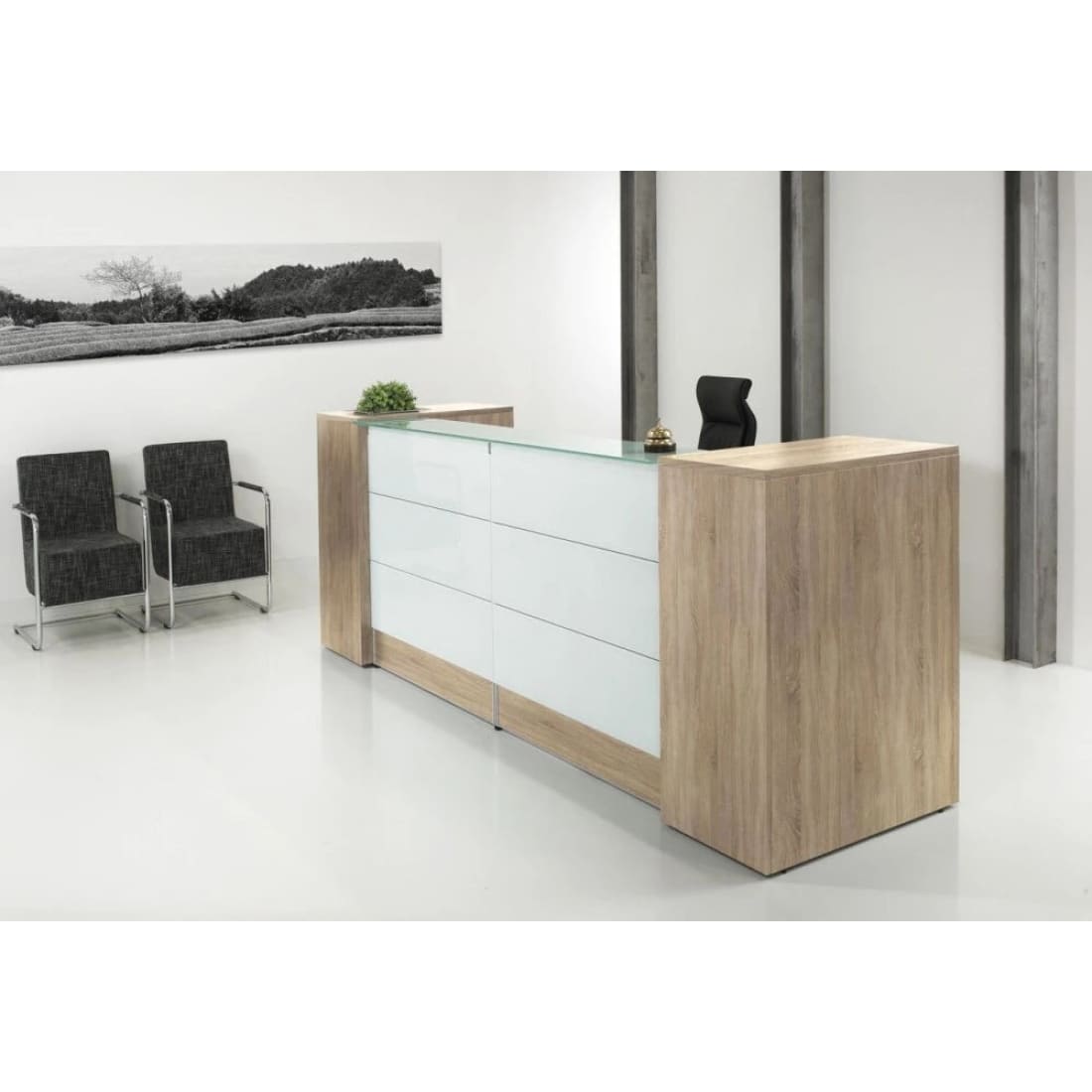 Ontvangstbalie Manage IT 288 cm - Robson Eiken - Receptie 