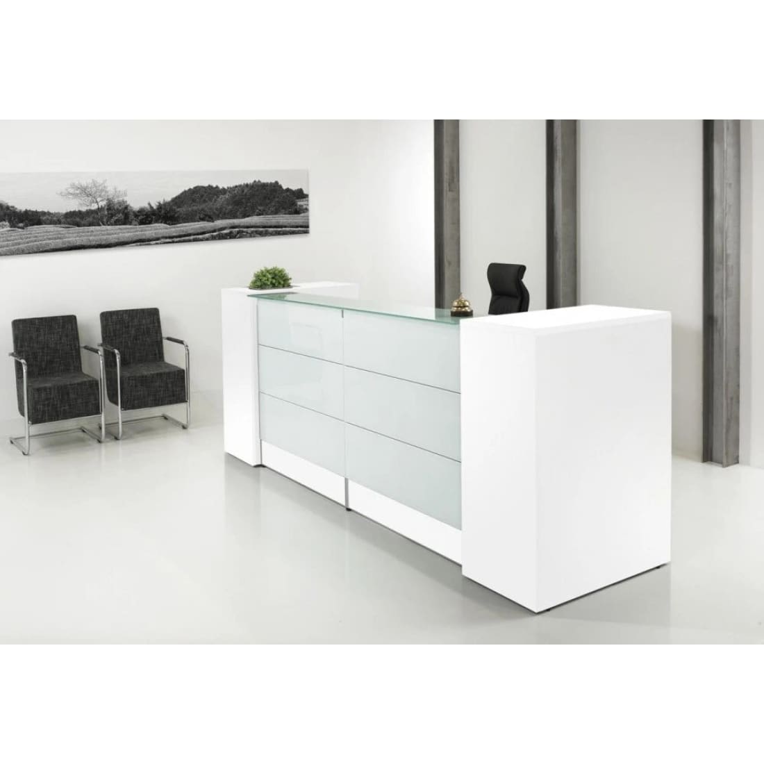 Ontvangstbalie Manage IT 288 cm - Wit - Receptie Balies