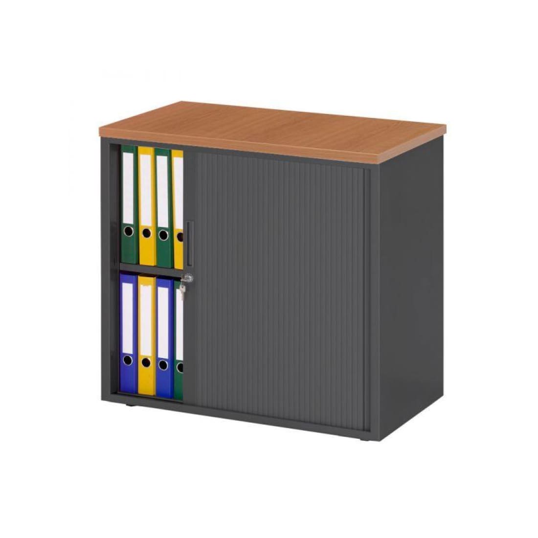 Roldeurkast R-serie 72,5x80x43 incl. 1 legbak - Zwart - 