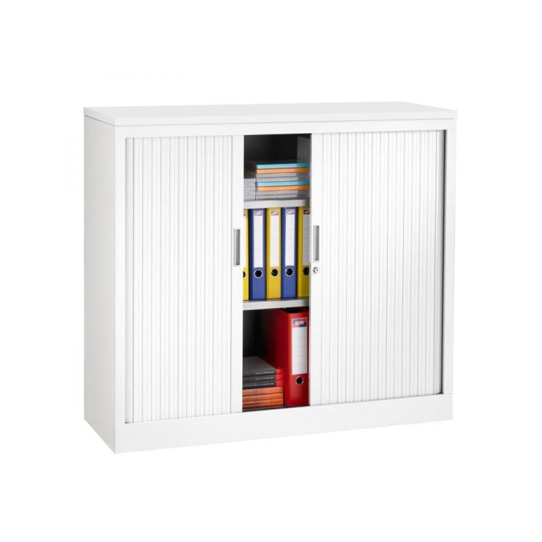 Roldeurkast R-serie 105x120x43cm incl. 2 legbakken - Zwart -