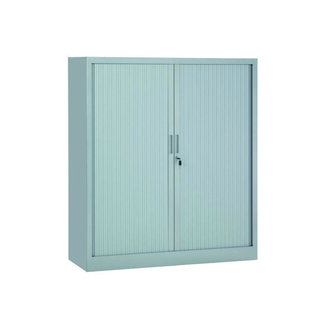 Roldeurkast R-serie 135x120x43cm incl. 2 legbakken - Zwart -