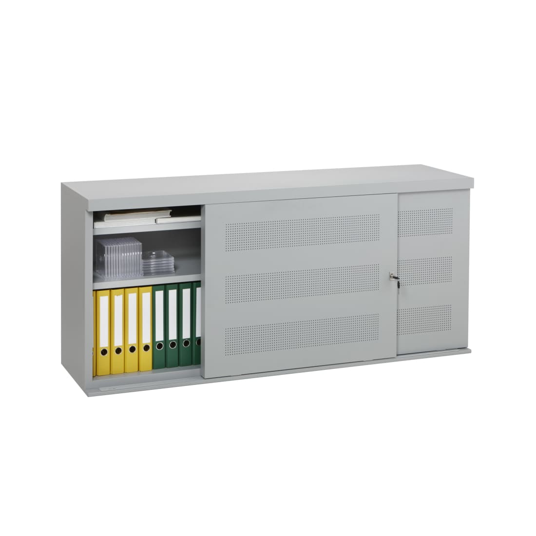 Schuifdeurkast Jaarbeurs 72,5 x 160 cm - Aluminium met perfo