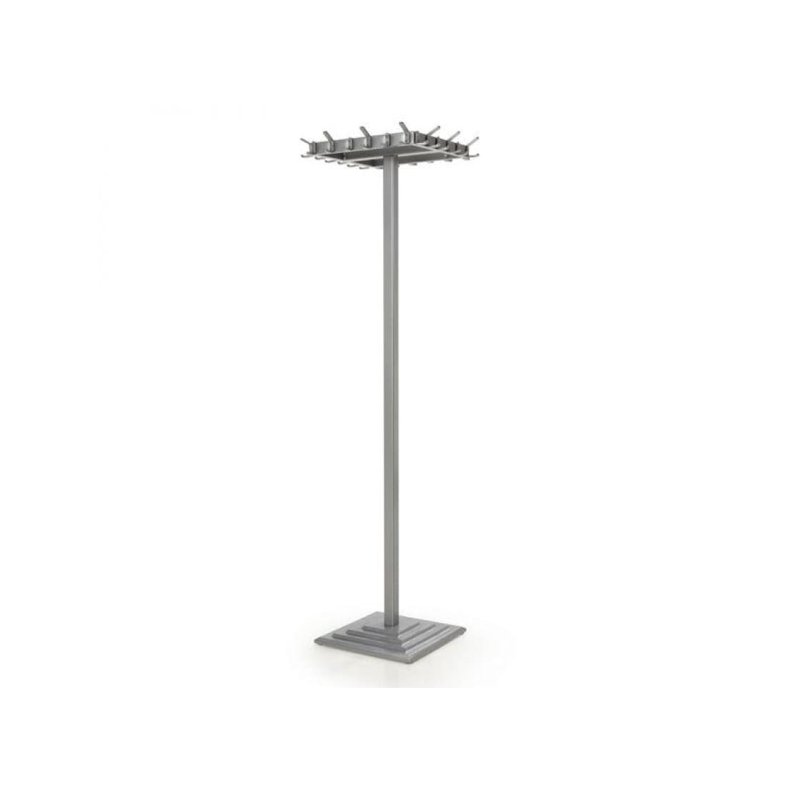 Staande vierkante kapstok Martijn - 175x40x40cm met 24 haken